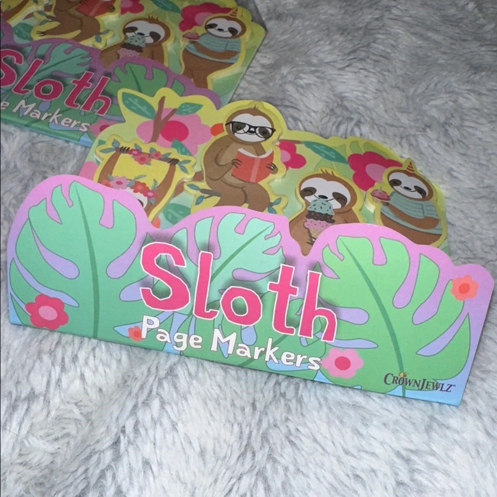 Set of 2 Sloth Page Markers